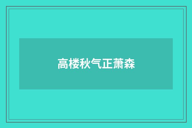 高楼秋气正萧森