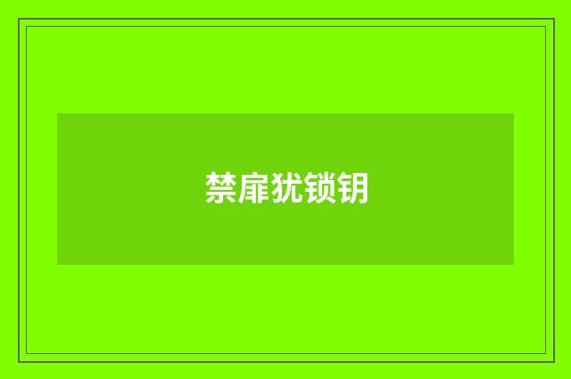 禁扉犹锁钥