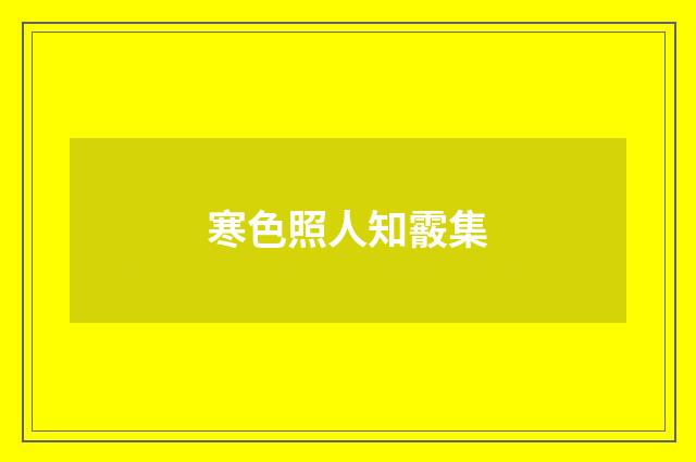 寒色照人知霰集