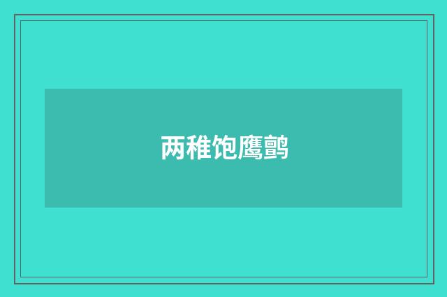 两稚饱鹰鹯