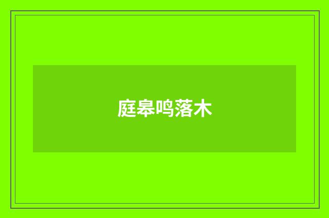 庭皋鸣落木