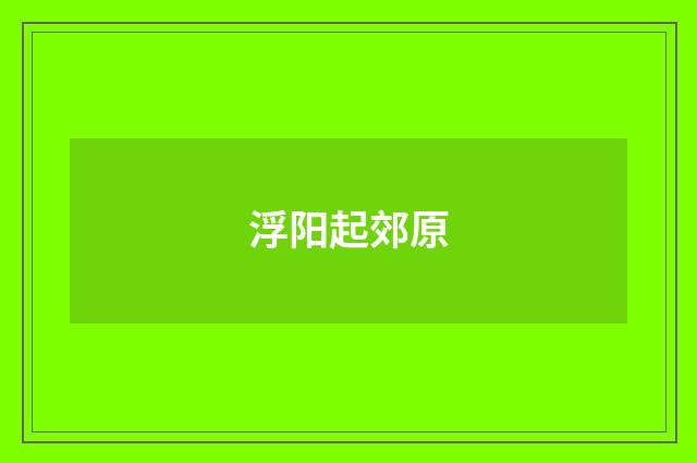 浮阳起郊原
