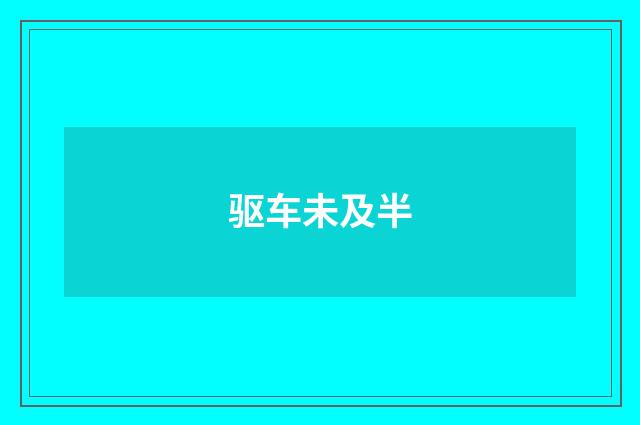 驱车未及半
