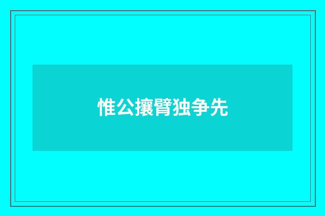惟公攘臂独争先