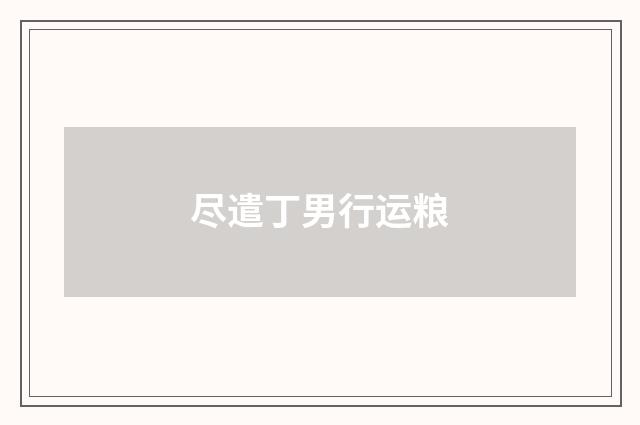 尽遣丁男行运粮