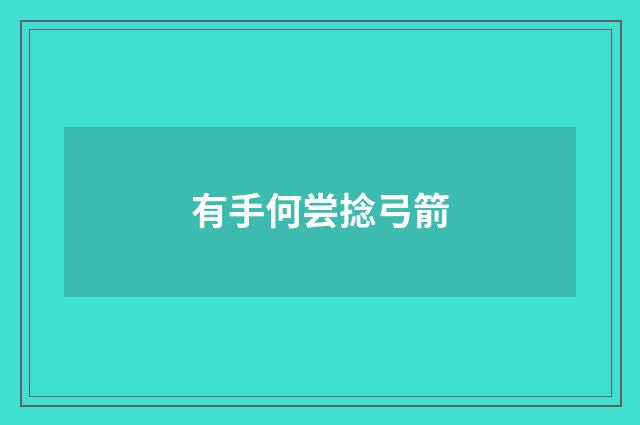 有手何尝捻弓箭