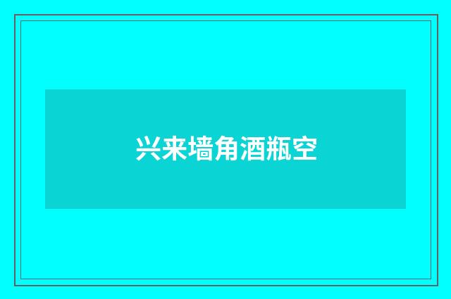 兴来墙角酒瓶空
