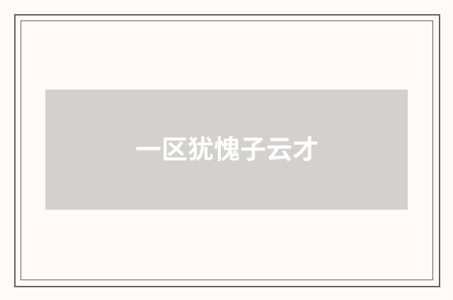 一区犹愧子云才