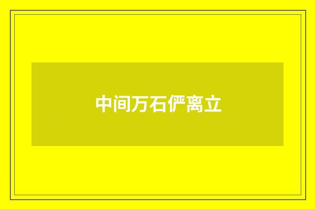 中间万石俨离立