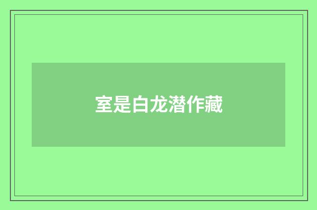 室是白龙潜作藏