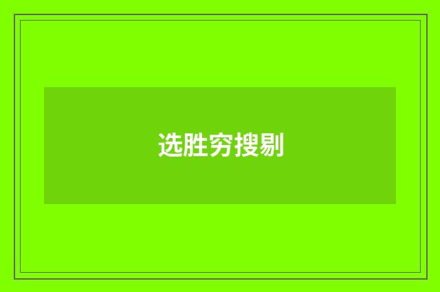 选胜穷搜剔