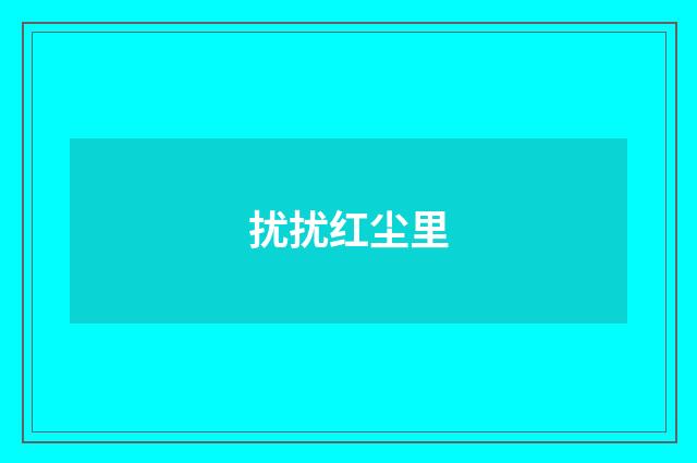扰扰红尘里