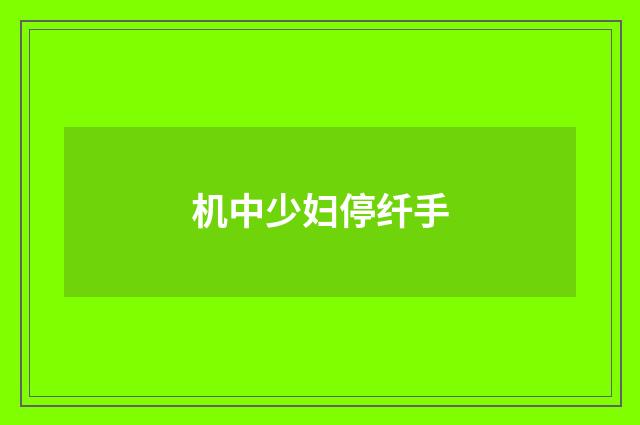 机中少妇停纤手