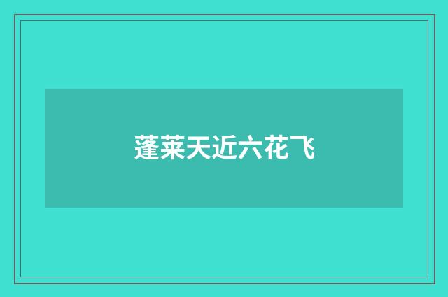 蓬莱天近六花飞