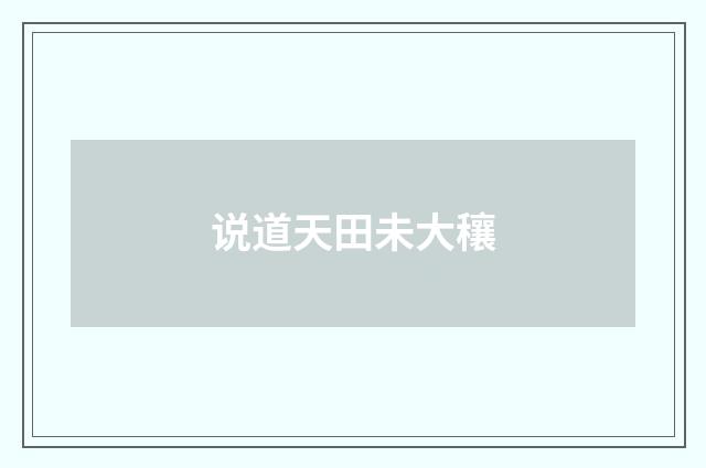 说道天田未大穰