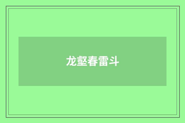 龙壑春雷斗