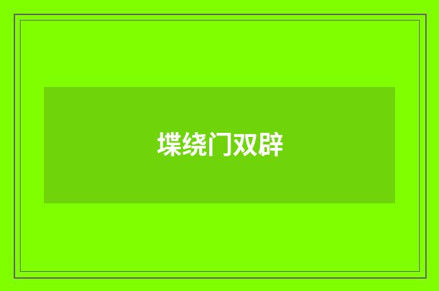堞绕门双辟
