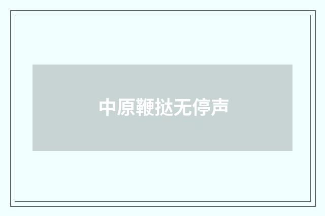 中原鞭挞无停声