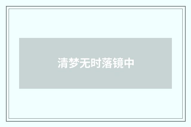 清梦无时落镜中