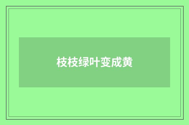 枝枝绿叶变成黄