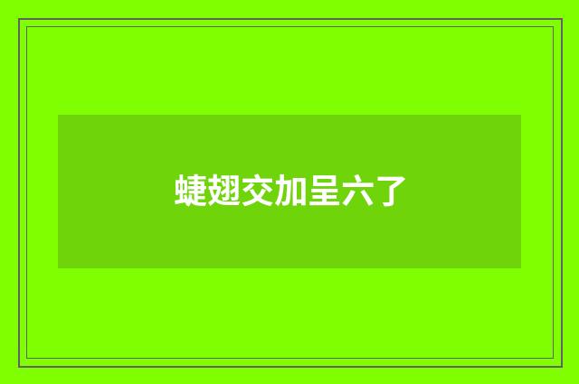 蜨翅交加呈六了