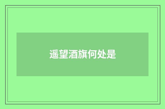 遥望酒旗何处是