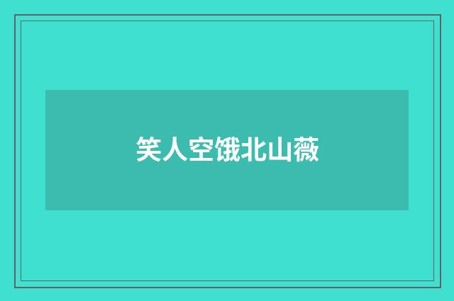 笑人空饿北山薇