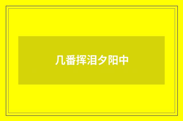 几番挥泪夕阳中