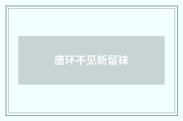 唐环不见新留袜