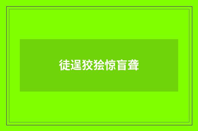 徒逞狡狯惊盲聋