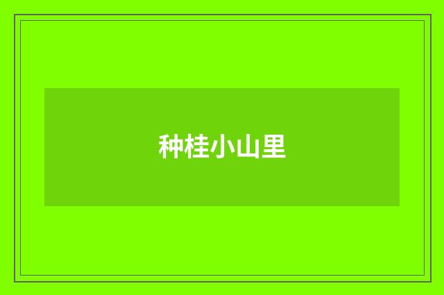 种桂小山里