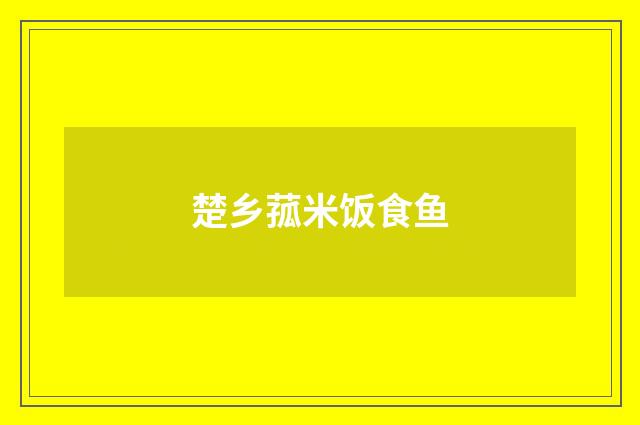 楚乡菰米饭食鱼