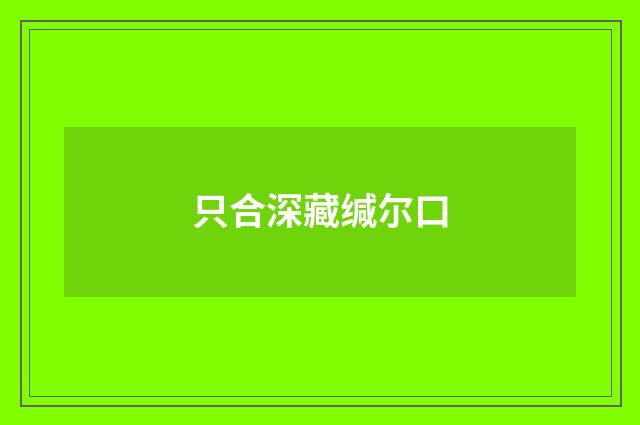只合深藏缄尔口
