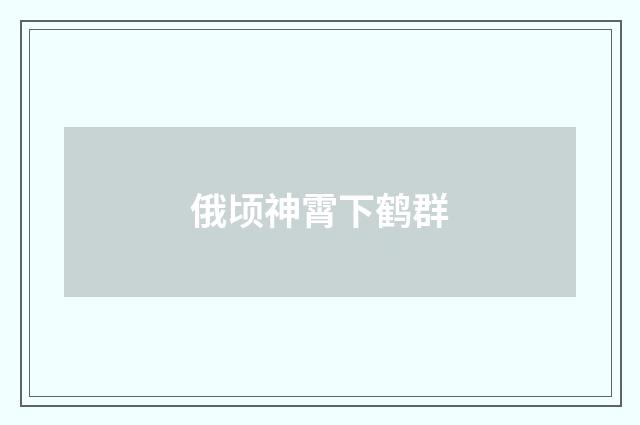 俄顷神霄下鹤群