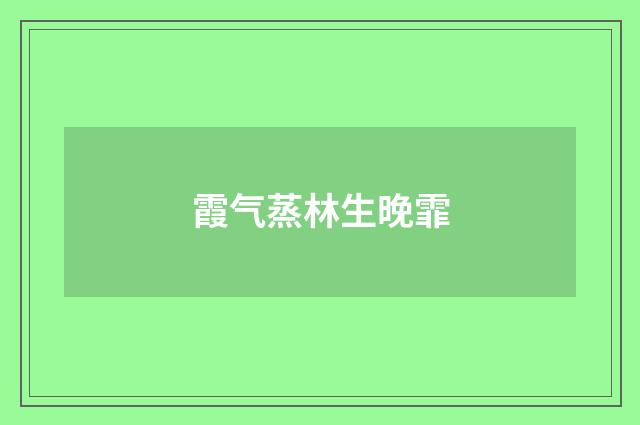 霞气蒸林生晚霏