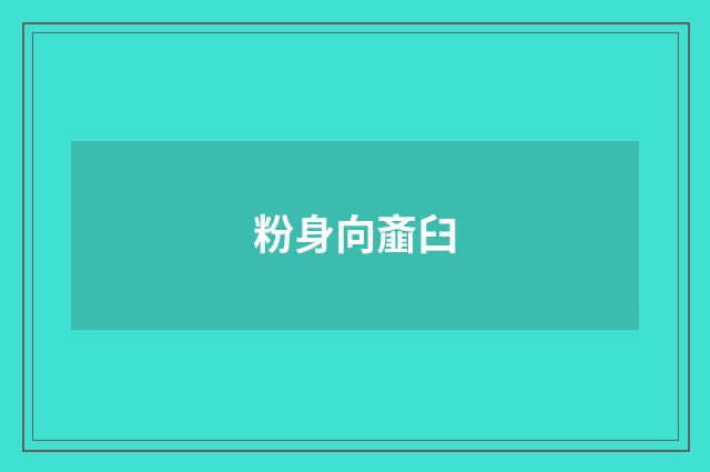 粉身向齑臼