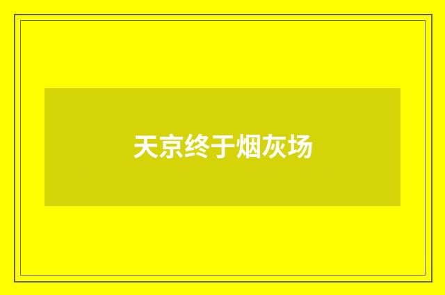 天京终于烟灰场
