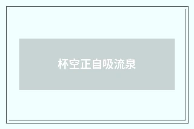 杯空正自吸流泉