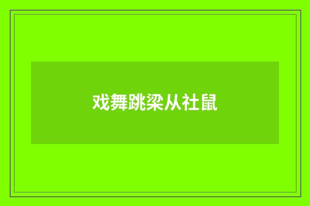 戏舞跳梁从社鼠
