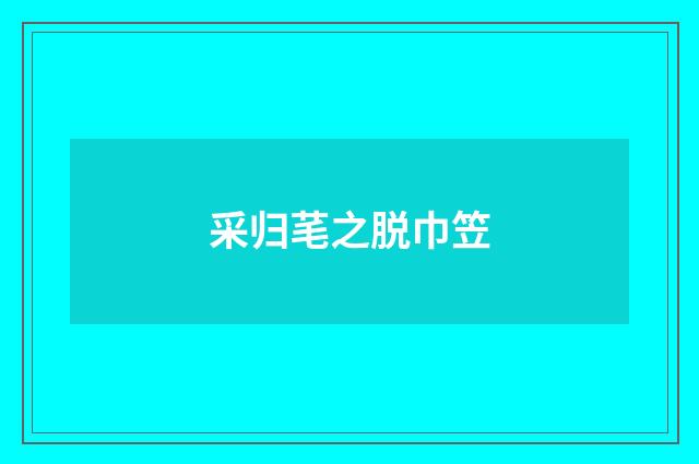 采归芼之脱巾笠