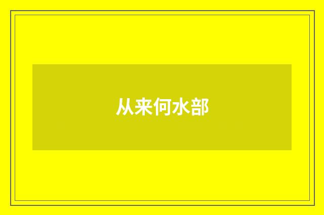 从来何水部