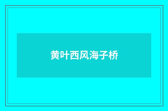 黄叶西风海子桥