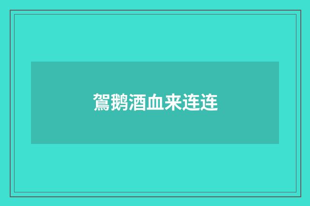 鴐鹅酒血来连连