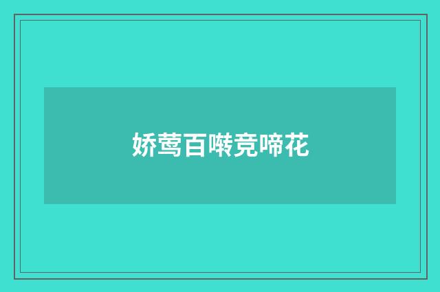 娇莺百啭竞啼花