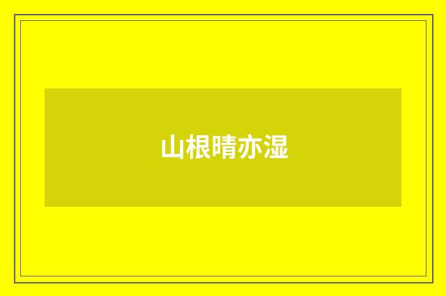 山根晴亦湿