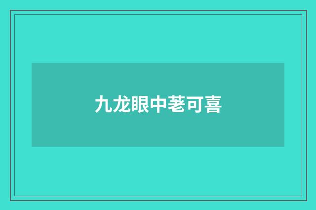九龙眼中荖可喜