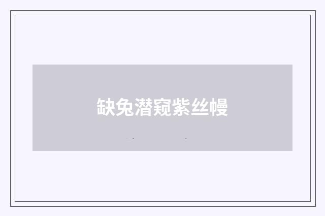 缺兔潜窥紫丝幔