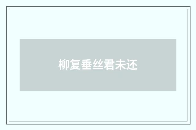 柳复垂丝君未还