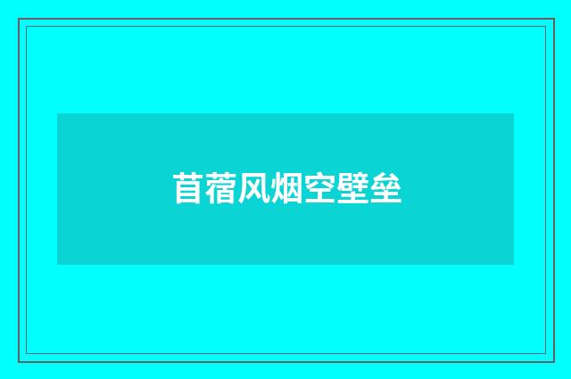 苜蓿风烟空壁垒