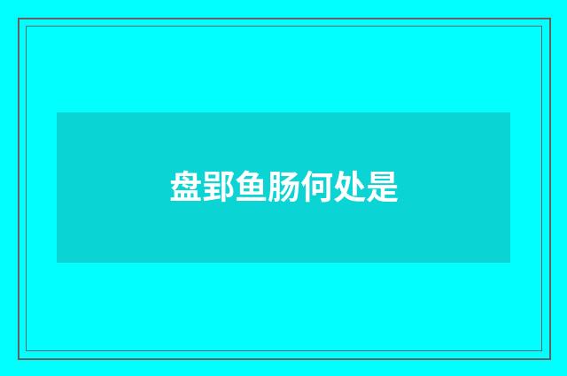 盘郢鱼肠何处是